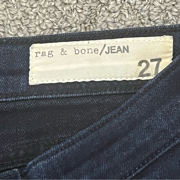 Rag & Bone Jeans Womens 27 Blue Capri Dark Wash Slim Straight Stretch Denim - Picture 3 of 10